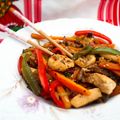 El cooksnap de Norali cuando hizo Wok de verdura y pollo.