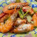 Vivian 的 薑葱蒜炒大蝦 cooksnap