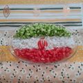 کوک اسنپ مائده بهشتی بعد از امتحان کردن سالاد با طرح پرچم ایران 🇮🇷.