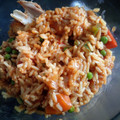 El cooksnap de Celia Laguna cuando hizo Arroz caldoso de pollo con verduras.
