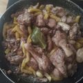El cooksnap de Ezel cuando hizo Pollo frito con ajos y patatas Deluxe.