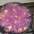 El cooksnap de Yolanda de Chanatasig cuando hizo Lombarda con piñones y manzana.