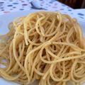 El cooksnap de Marieta cuando hizo Espaguetis aglio e olio.