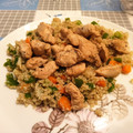 El cooksnap de Agustin Pujades Saez cuando hizo Quinoa con Verduras y Pollo en Soja.