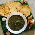 chef Nidhi Bole's cooksnap of when they made સરસો દા સાગ મકે દી રોટી (Sarson Da Saag Makke Di Roti).