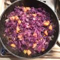 El cooksnap de Luis Gimenez cuando hizo Lombarda con manzana, pasas y piñones.