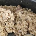 El cooksnap de Marivi Fernández cuando hizo Rissoto de arroz con setas y queso.
