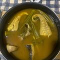 Cooksnap Rafiah Roslant semasa beliau membuat Asam Pedas Utara Ikan Pari.