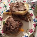 Dumaka Moultrie's cooksnap of when they made French dip roast beef sandwiches.