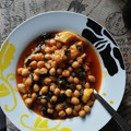 El cooksnap de Ana M. Prieto cuando hizo Garbanzos con bacalao y espinacas (potaje de Vigilia).
