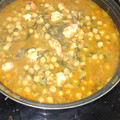 El cooksnap de Julián cuando hizo Guiso Marinero de garbanzos con langostinos.
