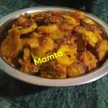 Mamta Sahu का कुकस्नैप जब उन्होंने कच्चा केला और आलू का भुजिया (Kachhe kele aur aloo bhujiya) बनाया था।