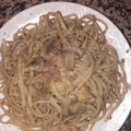 El cooksnap de Maria del Carmen cuando hizo Macarrones con paté y champiñones.
