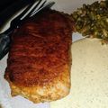 Melissa Cumine's cooksnap of when they made Paprika Pork Chops w/ Peach Mint Purée & Creamy Coconut Curry Lentils.