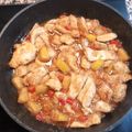 El cooksnap de Sr Rul cuando hizo Pollo a la naranja con piña y pimientos.