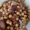 El cooksnap de Enelcielo Vega cuando hizo Garbanzos salteados con chorizo y albahaca.