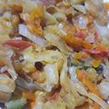 El cooksnap de Macarena Rivas cuando hizo Chop suey vegano con arroz.