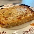 Bob's cooksnap of when they made Croque Monsieur.