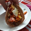 El cooksnap de Melii Villafañe cuando hizo Fajitas integrales veganas.