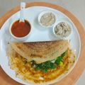 Tanha Thakkar's cooksnap of when they made Mysore Masala dosa.