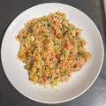 El cooksnap de Isa cuando hizo Cous cous con verduras y bacon.