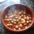 El cooksnap de Manuel Castilleja cuando hizo Garbanzos con langostinos.