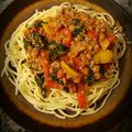 Demi's cooksnap of when they made Special Spaghetti 🍝.