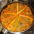 El cooksnap de Juancho cuando hizo Paella con mejillones y camarones congelados.