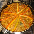 El cooksnap de Juancho cuando hizo Paella con mejillones y camarones congelados.