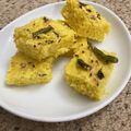 Sharayu Tadkal Yawalkar's cooksnap of when they made Khaman dhokla.