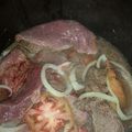 El cooksnap de Jose Madrid cuando hizo Bistec encebollado.