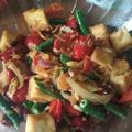 Cooksnap dari Nurul Purwanto untuk resep Tumis Merah - Kuning - Hijau (Kulit melinjo, tahu, kacang panjan