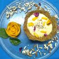 Jinkal Sinha 's cooksnap of when they made Vermicilli mango rabdi nest.