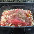 El cooksnap de Arcadio Delgado cuando hizo Aguja de ternera al horno con patatas panaderas.