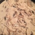 El cooksnap de Johanna Estela Gutierrez cuando hizo Pollo en crema con hongos.
