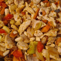 El cooksnap de Sarah Cervera cuando hizo Pollo con verduras y almendras.
