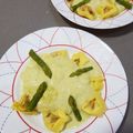 El cooksnap de Yessica cuando hizo Tortellini de carne con espárragos trigueros y cúrcuma.