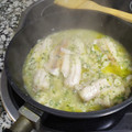 El cooksnap de MMar González Gómez cuando hizo Abadejo en salsa verde con gambas.