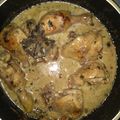 El cooksnap de fede coria cuando hizo Pollo al verdeo con crema.