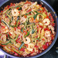 El cooksnap de jose hernandez cuando hizo Spaghetti de calabacín con gambas estilo asiático.