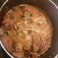 El cooksnap de Yari cuando hizo Contramuslos de pollo y setas en salsa.