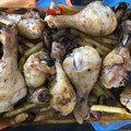 El cooksnap de Elena cuando hizo Muslitos de pollo asados con tomatitos y champiñones.