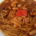 El cooksnap de mis-cocteles cuando hizo Fideua de marisco.