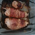 El cooksnap de Carolina Romero cuando hizo Rollitos de pollo con tocineta.
