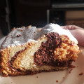 El cooksnap de Sabrina Blanco cuando hizo Torta Cebra de chocolate, dulce de leche y vainilla.