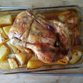 El cooksnap de Esther Cuenca cuando hizo Pollo asado al horno con patatas y cebollas.