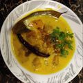 Alka Jaiswal का कुकस्नैप जब उन्होंने मूंग दाल कढ़ी पकौड़ा (Moong dal kadhi pakoda recipe in Hindi) बनाया था।