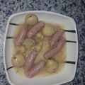 El cooksnap de Jesus Angel de la Iglesia cuando hizo Salchichas frescas en salsa de vino con champiñones.