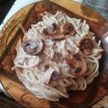 El cooksnap de Jose Villota cuando hizo Tallarines en salsa de champiñones.