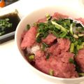 Cooksnap của Bò khi họ làm theo món Cơm Cá Ngừ Băm Negitoro don
